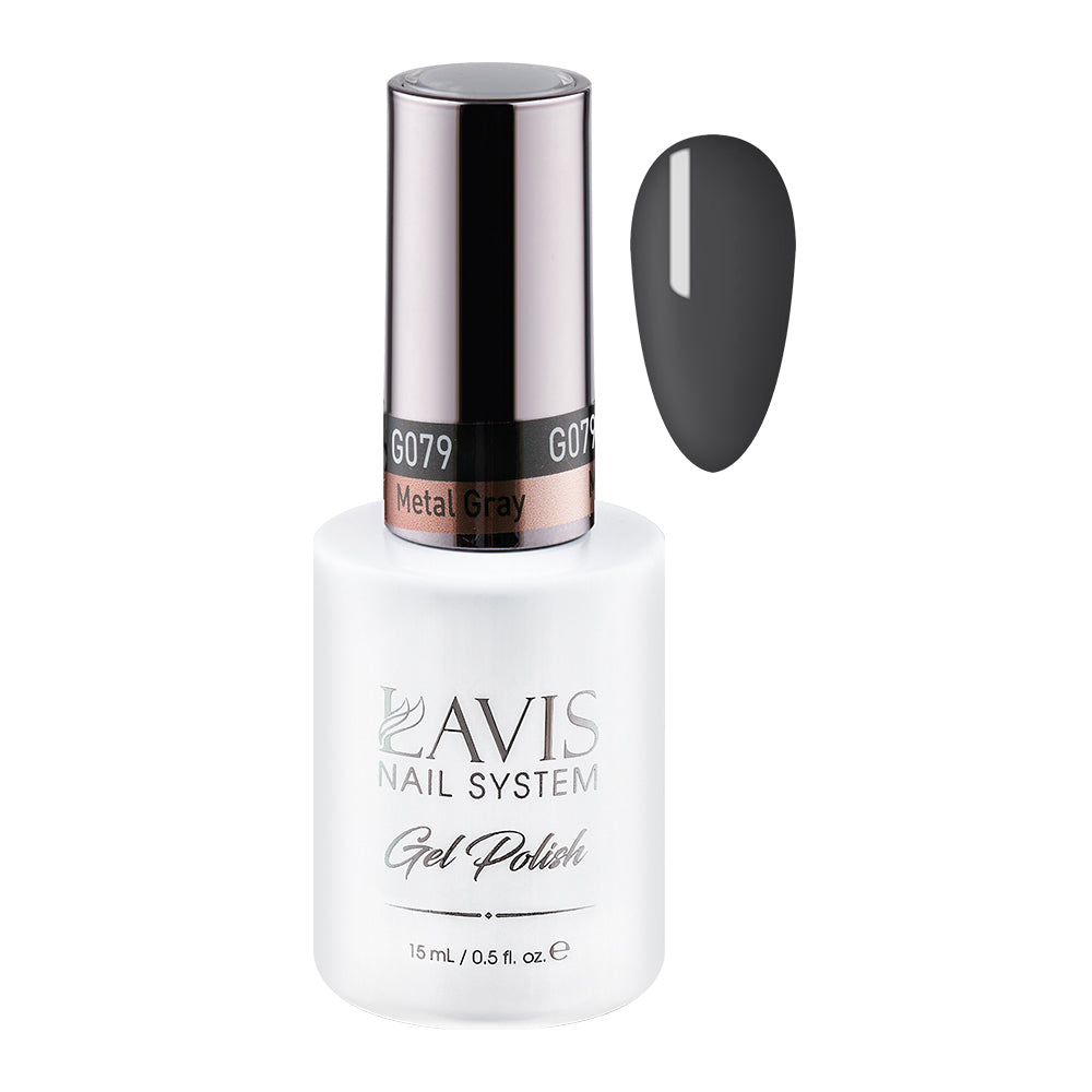 LAVIS 079 Metal Gray - Gel Polish 0.5oz