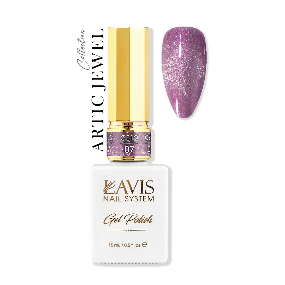 LAVIS Cat Eyes CE12 - 07 - Gel Polish 0.5 oz - Artic Jewel Collection