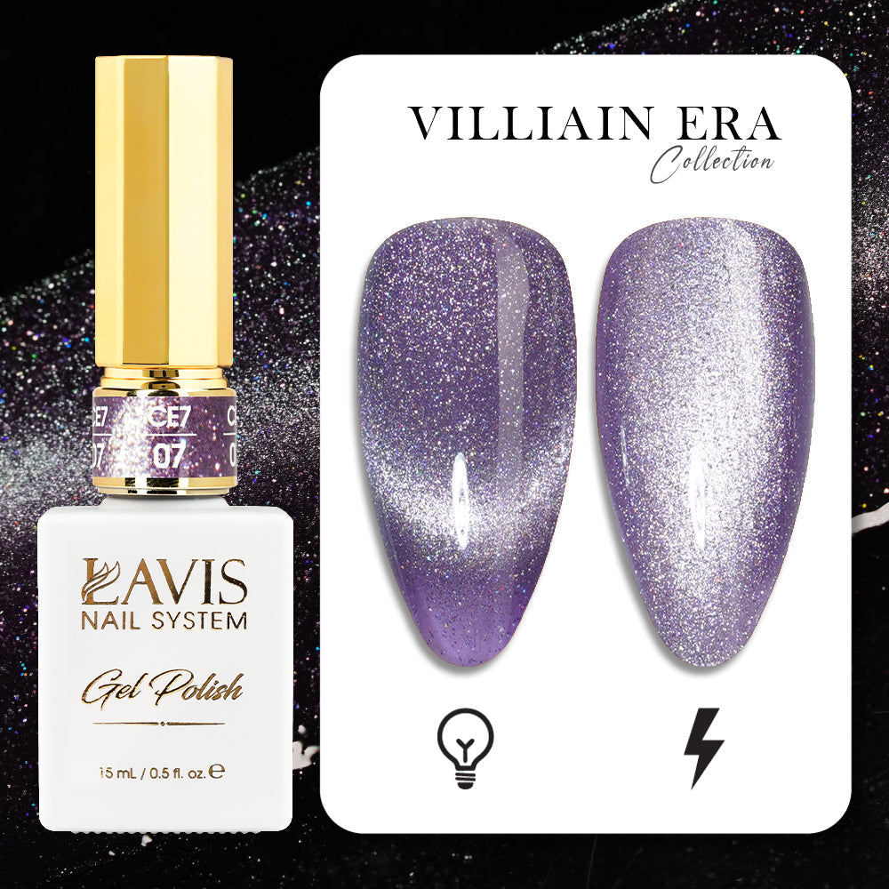 LAVIS Cat Eyes CE7 - 07 - Gel Polish 0.5 oz - VILLIAIN ERA Collection