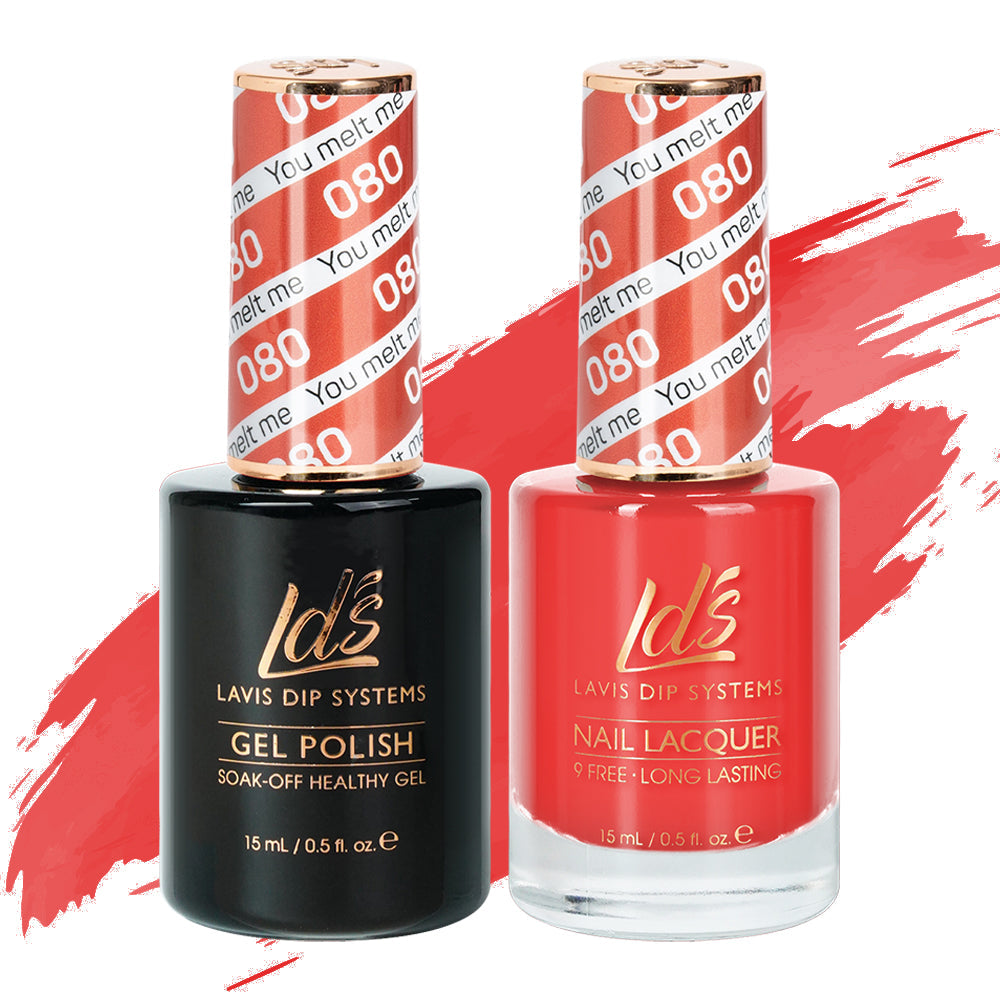 LDS 080 You Melt Me - LDS Healthy Gel Polish & Matching Nail Lacquer Duo Set - 0.5oz
