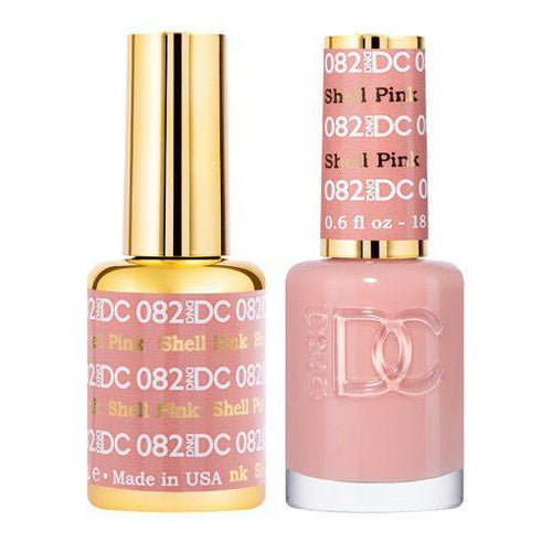 DND DC Gel Nail Polish Duo - 082 Neutral, Pink Colors - Shell Pink
