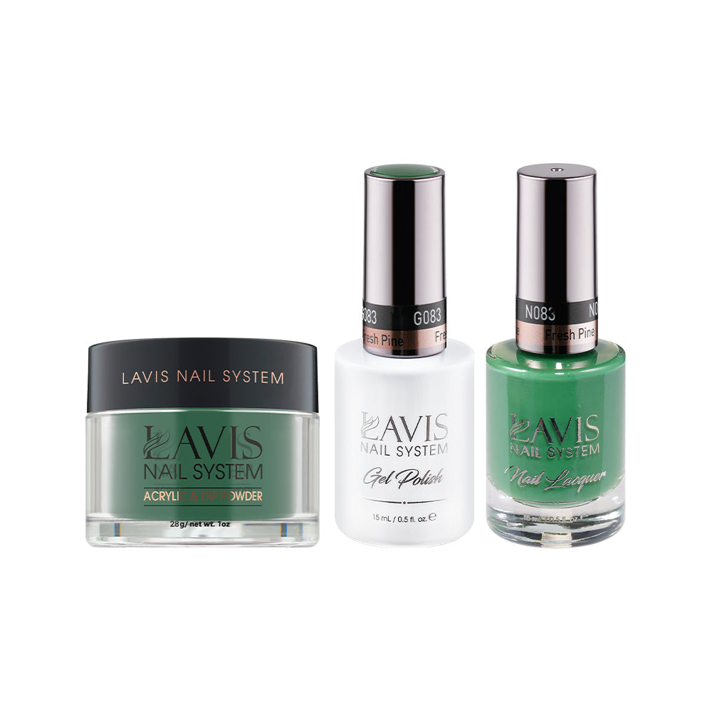 LAVIS 3 in 1 - 083 Fresh Pine - Acrylic & Dip Powder (1oz), Gel & Lacquer