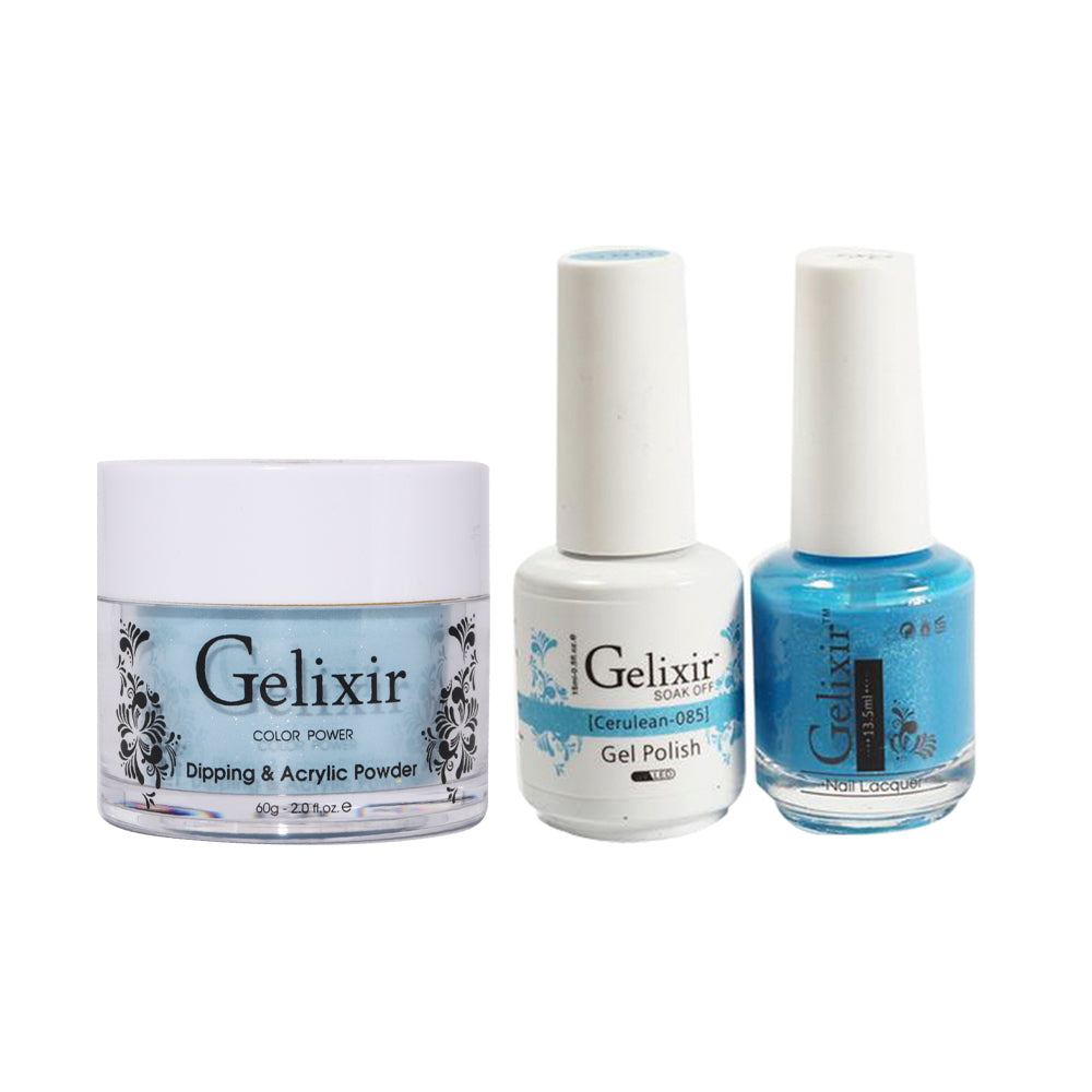 Gelixir 3 in 1 - 085 Cerulean - Acrylic & Dip Powder, Gel & Lacquer