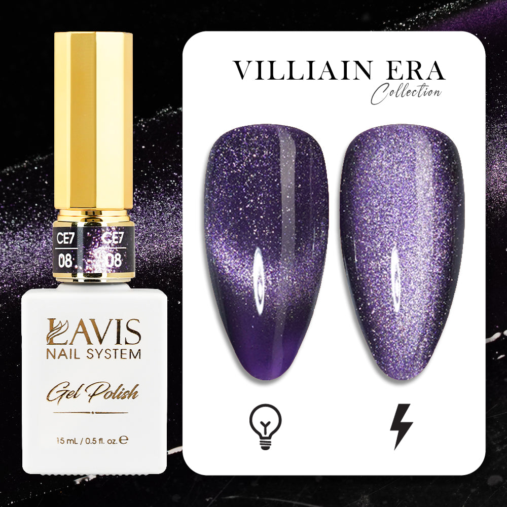 LAVIS Cat Eyes CE7 - 08 - Gel Polish 0.5 oz - VILLIAIN ERA Collection