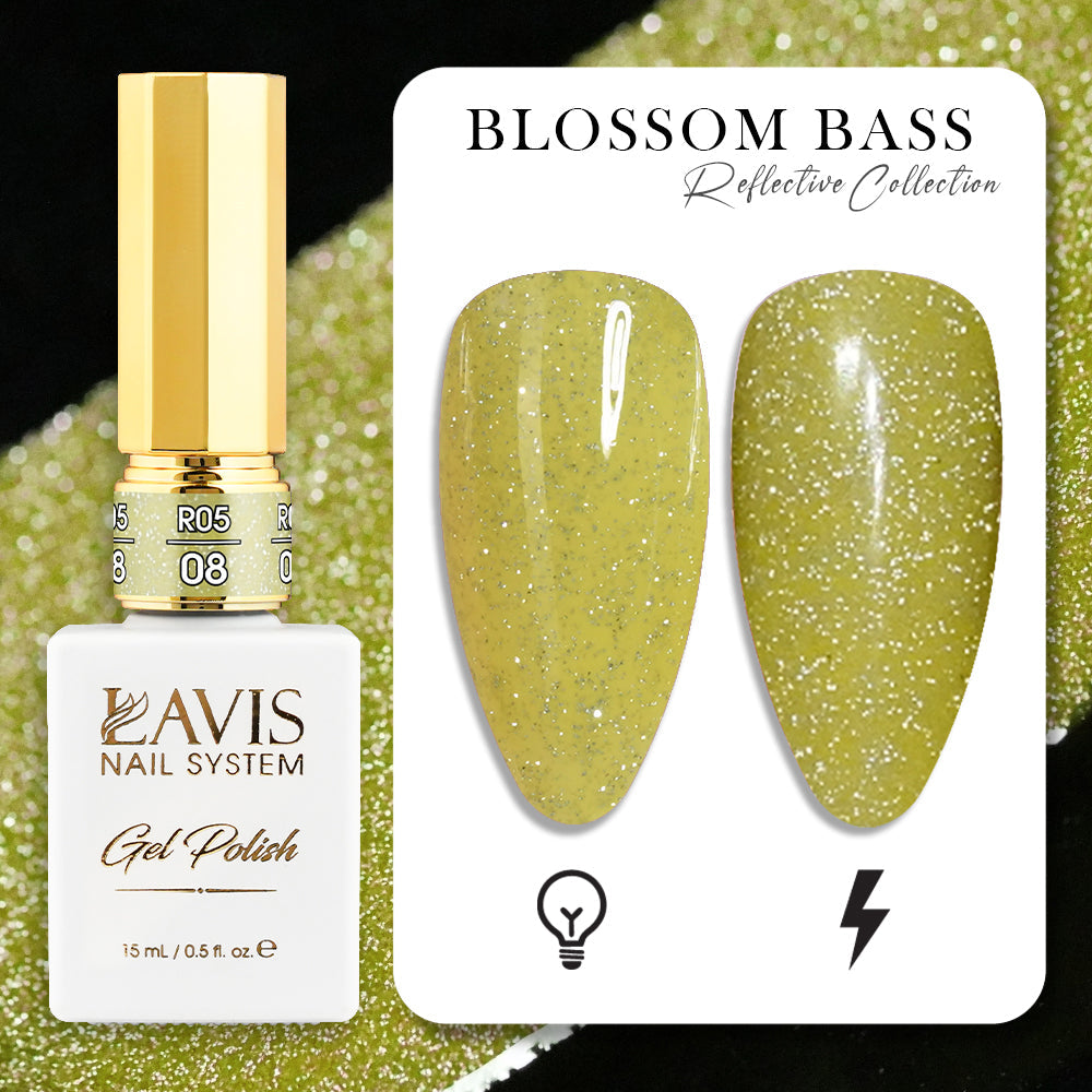 LAVIS Reflective R05 - 08 - Gel Polish 0.5 oz - Blossom Bass Reflective Collection