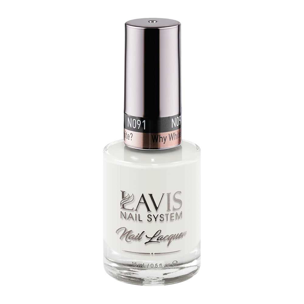  LAVIS 091 Why White? - Nail Lacquer 0.5 oz by LAVIS NAILS sold by DTK Nail Supply