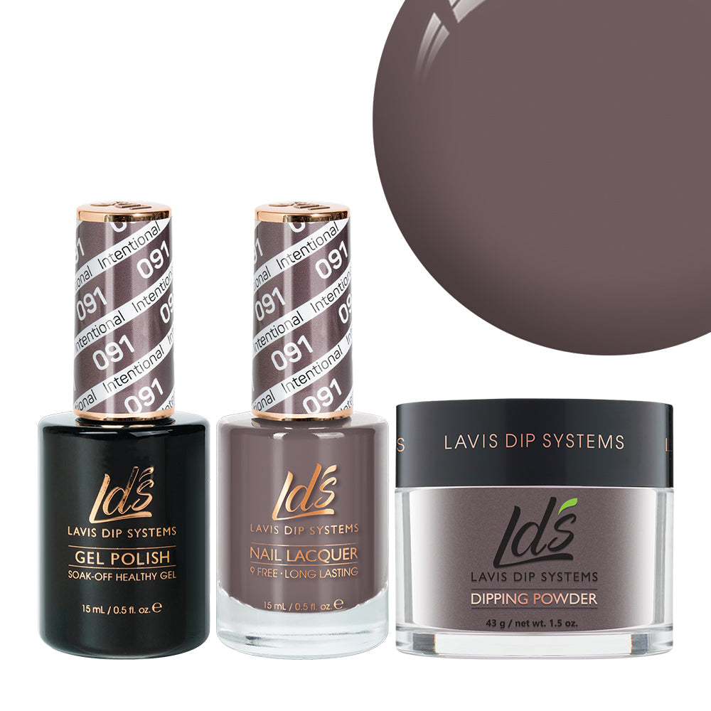 LDS 3 in 1 - 091 Intentional - Dip (1.5oz), Gel & Lacquer Matching