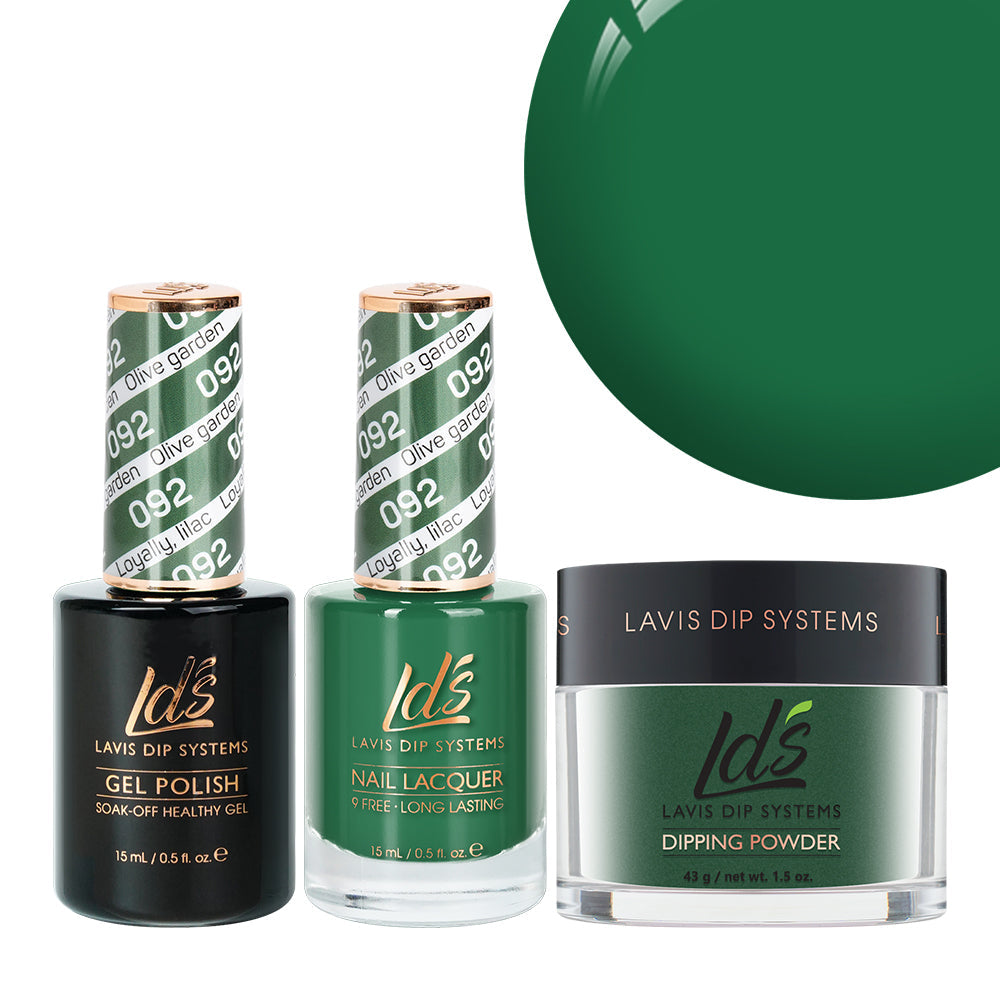 LDS 3 in 1 - 092 Olive Garden - Dip (1.5oz), Gel & Lacquer Matching