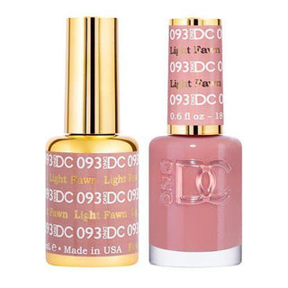 DND DC Gel Nail Polish Duo - 093 Brown Colors - Light Fawn