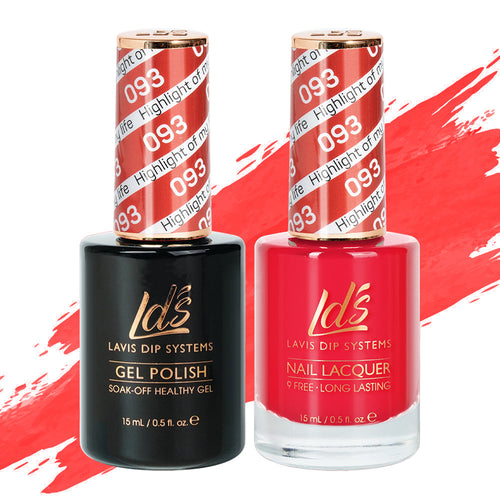 LDS 093 Highlight Of My Life - LDS Healthy Gel Polish & Matching Nail Lacquer Duo Set - 0.5oz