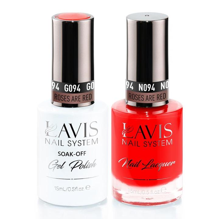 LAVIS Holiday Gift Bubdle: 4 Gel Polishes, 1 Base Gel, 1 Top Gel - 094, 095, 108, 097