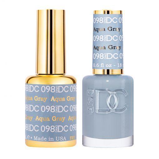 DND DC Gel Nail Polish Duo - 098 Gray Colors - Aqua Gray