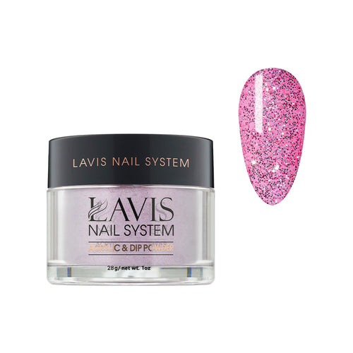 LAVIS 098 Pretty Pink Glitter - Acrylic & Dip Powder 1oz