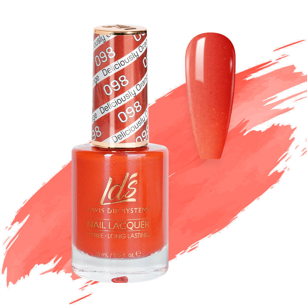 LDS 098 Deliciously Orange - LDS Healthy Nail Lacquer 0.5oz