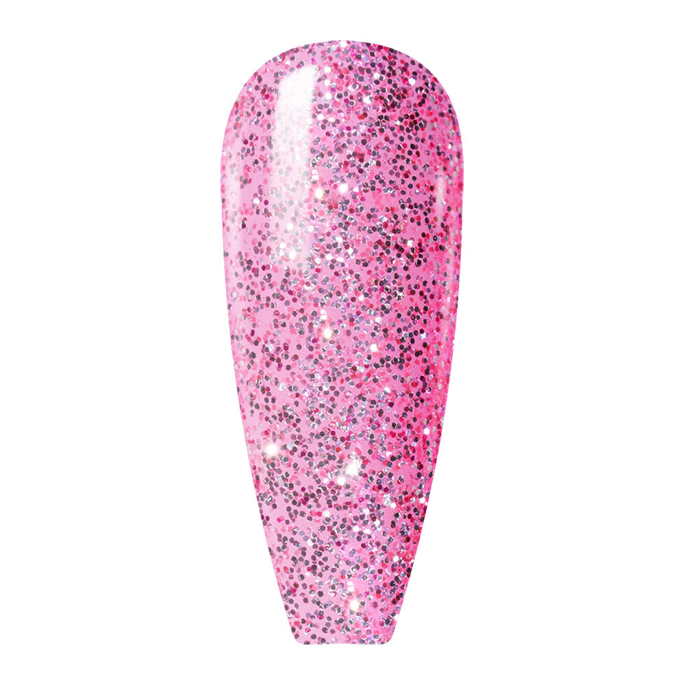 LAVIS 098 Pretty Pink Glitter - Gel Polish & Matching Nail Lacquer Duo Set - 0.5oz