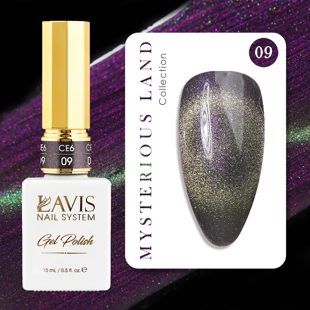 LAVIS Cat Eye CE6 - 09 - Gel Polish 0.5 oz - Mysterious Land Collection