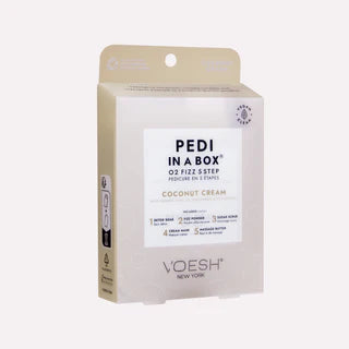 Voesh Pedi In a Box O2 Fizz 5 Step - Coconut  Cream (PCS)