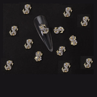 LX2 #149-150 2PCS Dollar Sign Nail Charm