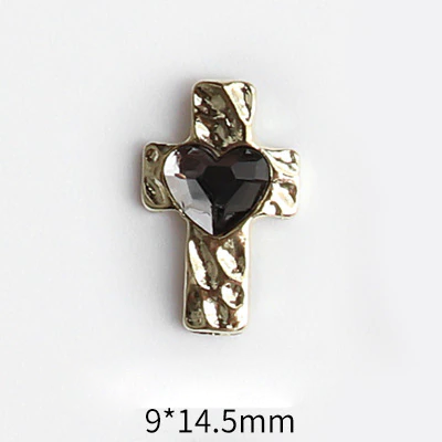 LX2 Heart Cross Gold Charm