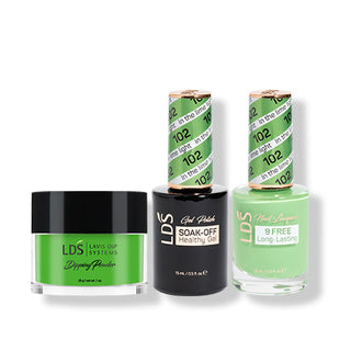 LDS 3 in 1 - 102 In The Lime Light - Dip (1oz), Gel & Lacquer Matching