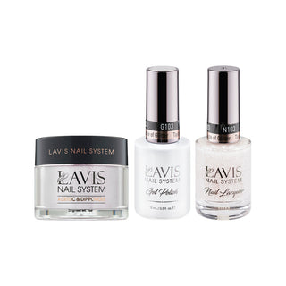 LAVIS 3 in 1 - 103 Taste of Glitter - Acrylic & Dip Powder (1oz), Gel & Lacquer