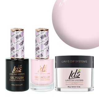 LDS 3 in 1 - 108 Barely There - Dip (1.5oz), Gel & Lacquer Matching