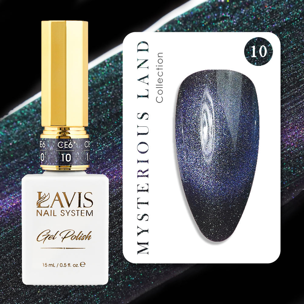 LAVIS Cat Eye CE6 - 10 - Gel Polish 0.5 oz - Mysterious Land Collection