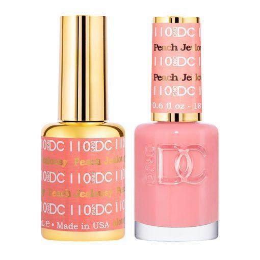 DND DC Gel Nail Polish Duo - 110 Coral Colors - Peach Jealousy