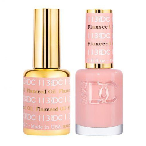 DND DC Gel Nail Polish Duo - 113 Coral Colors - Flaxseed Oil