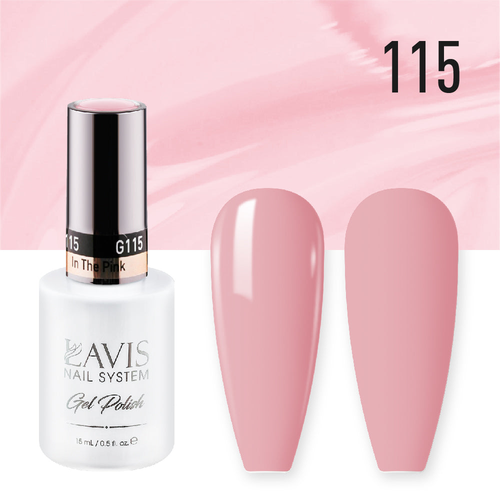 Lavis Gel Nail Polish Duo - 115 Nude Colors - In The Pink