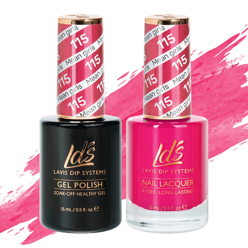 LDS 115 Mean Girls - LDS Healthy Gel Polish & Matching Nail Lacquer Duo Set - 0.5oz