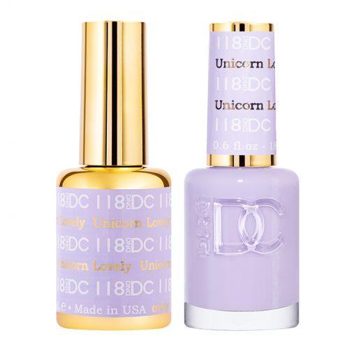 DND DC Gel Nail Polish Duo - 118 Purple Colors - Unicorn Lovely