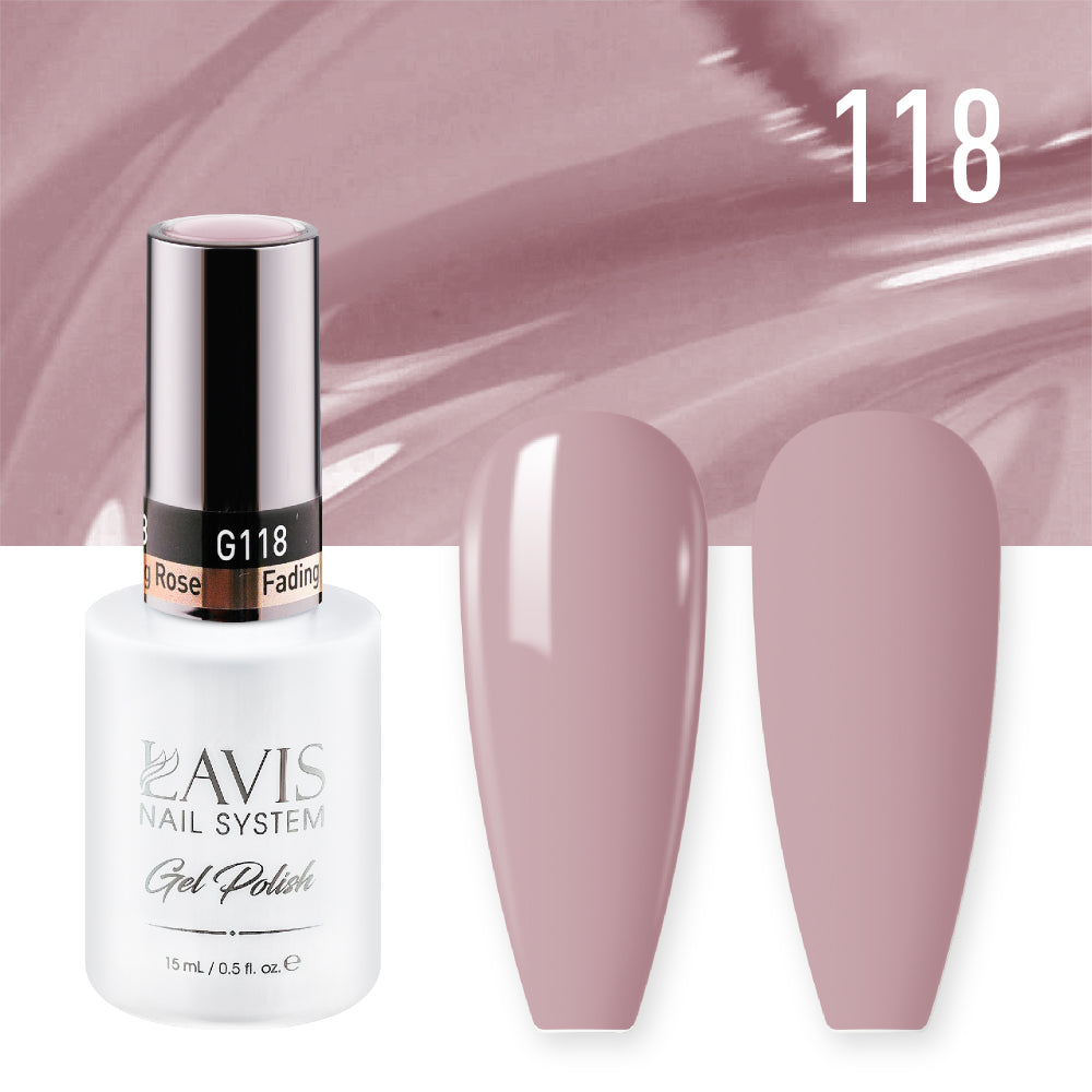 Lavis Gel Nail Polish Duo - 118 Nude Colors - Fading Rose