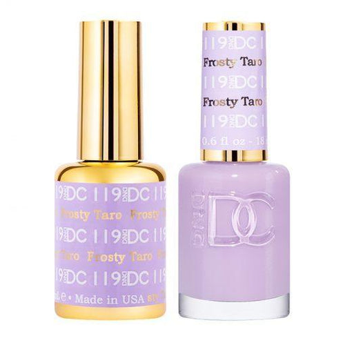 DND DC Gel Nail Polish Duo - 119 Purple Colors - Frosty Taro