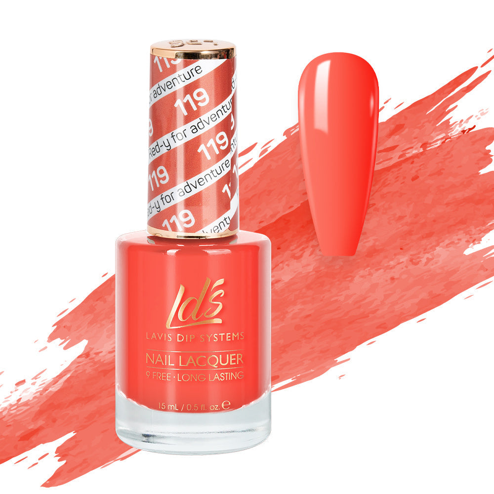 LDS 119 Red-Y For Adventure - LDS Healthy Nail Lacquer 0.5oz