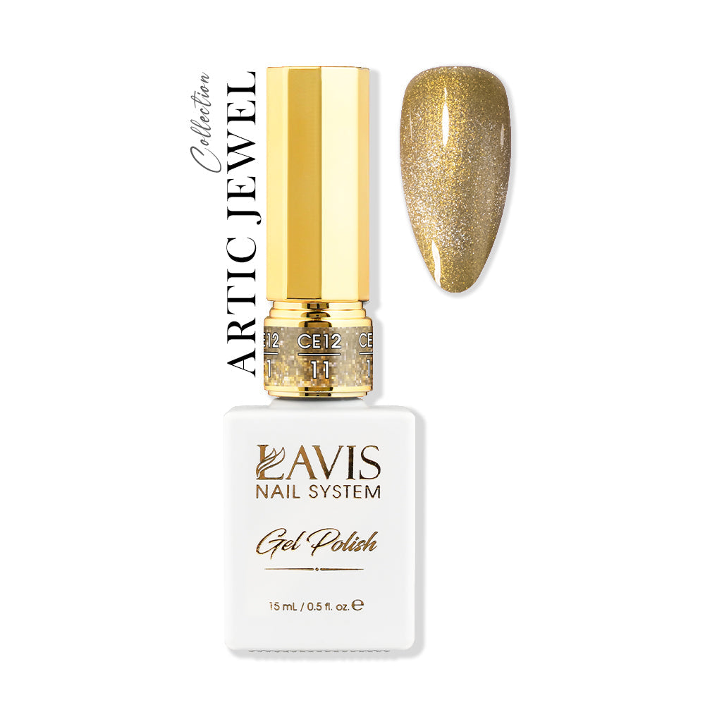 LAVIS Cat Eyes CE12 - 11 - Gel Polish 0.5 oz - Artic Jewel Collection