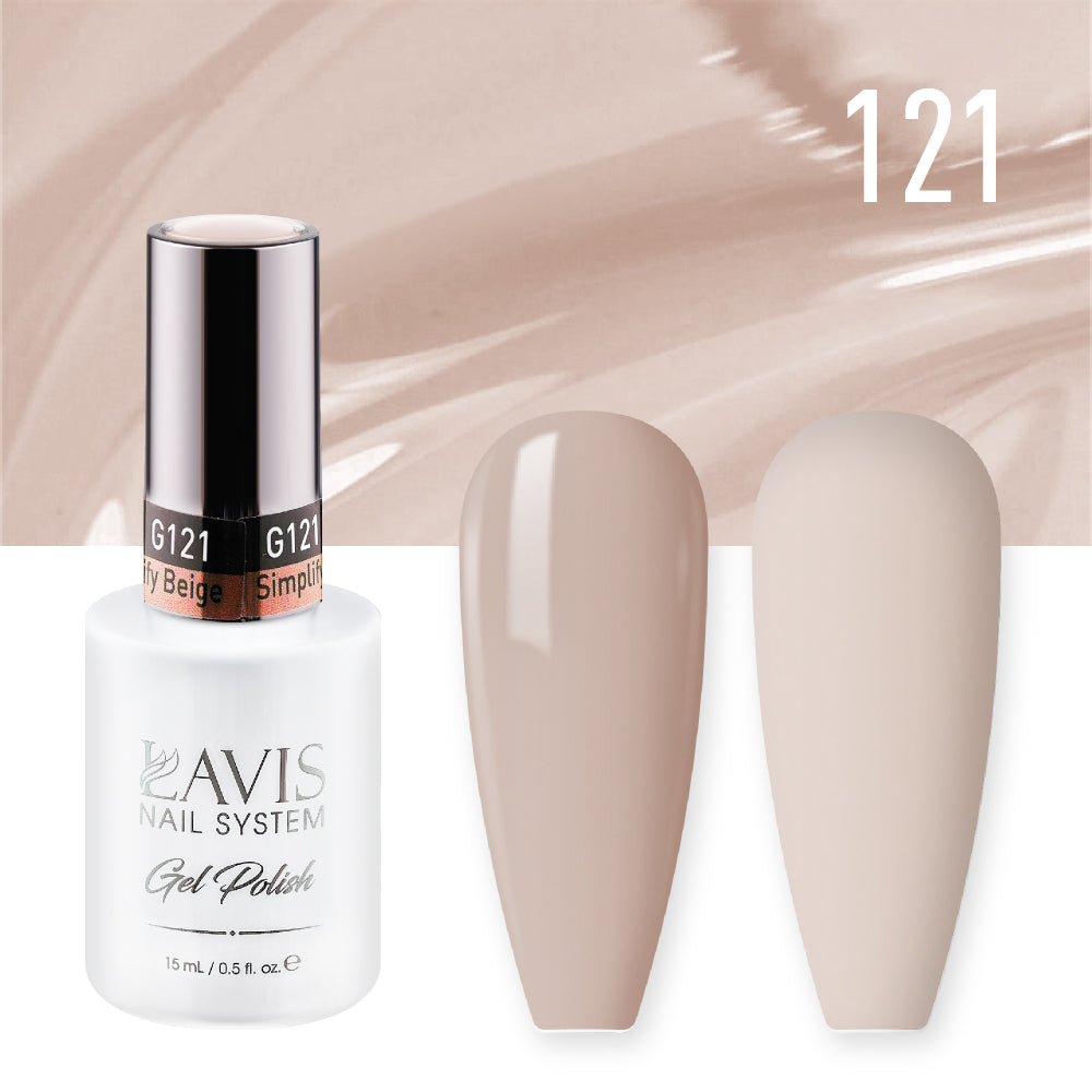 Lavis Gel Nail Polish Duo - 121 Nude Colors - Simplify Beige