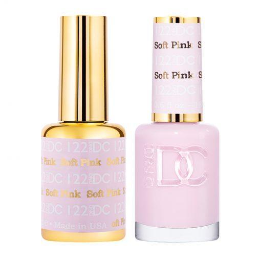 DND DC Gel Nail Polish Duo - 122 Neutral, Pink Colors - Soft Pink