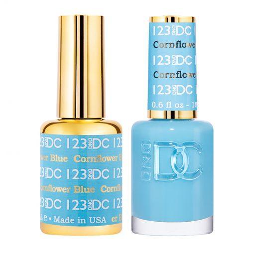 DND DC Gel Nail Polish Duo - 123 Blue Colors - Cornflower Blue