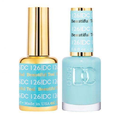 DND DC Gel Nail Polish Duo - 126 Blue Colors - Beautiful Teal