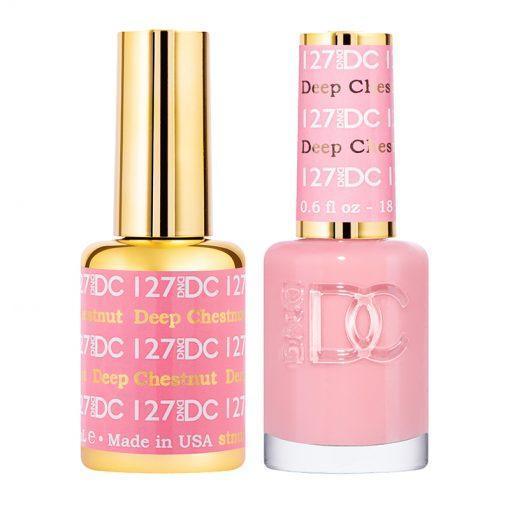 DND DC Gel Nail Polish Duo - 127 Pink Colors - Deep Chestnut