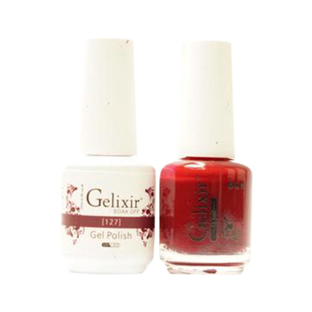  Gelixir Gel Nail Polish Duo - 127 Red Colors by Gelixir sold by DTK Nail Supply
