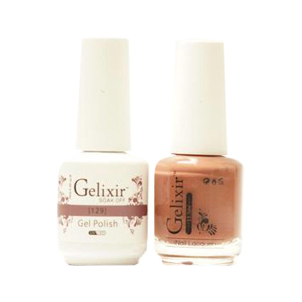  Gelixir Gel Nail Polish Duo - 129 Brown Colors by Gelixir sold by DTK Nail Supply