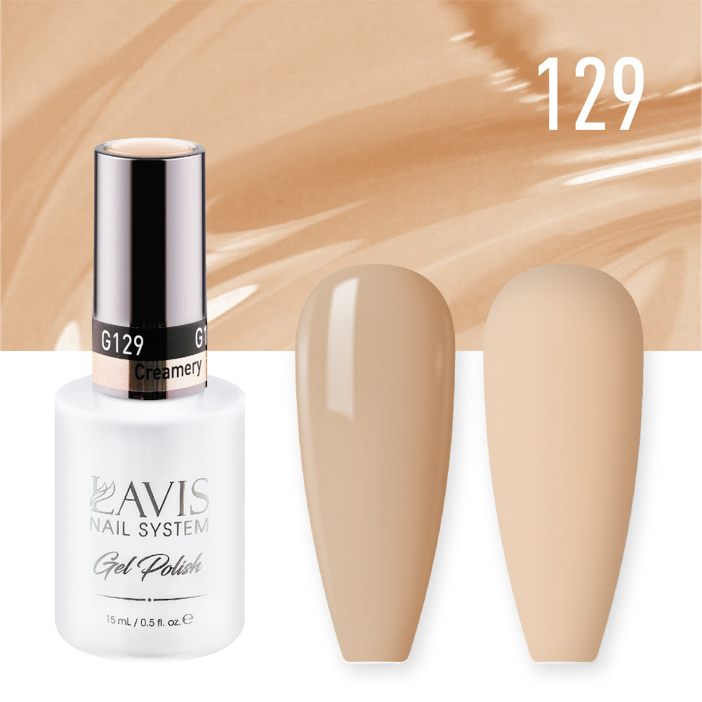 Lavis Gel Nail Polish Duo - 129 Nude Colors - Creamery