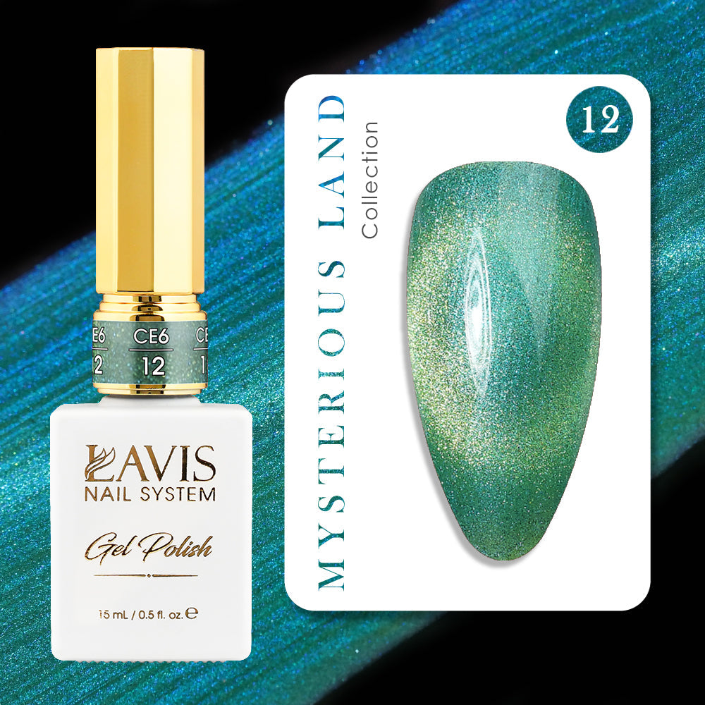 LAVIS Cat Eye CE6 - 12 - Gel Polish 0.5 oz - Mysterious Land Collection