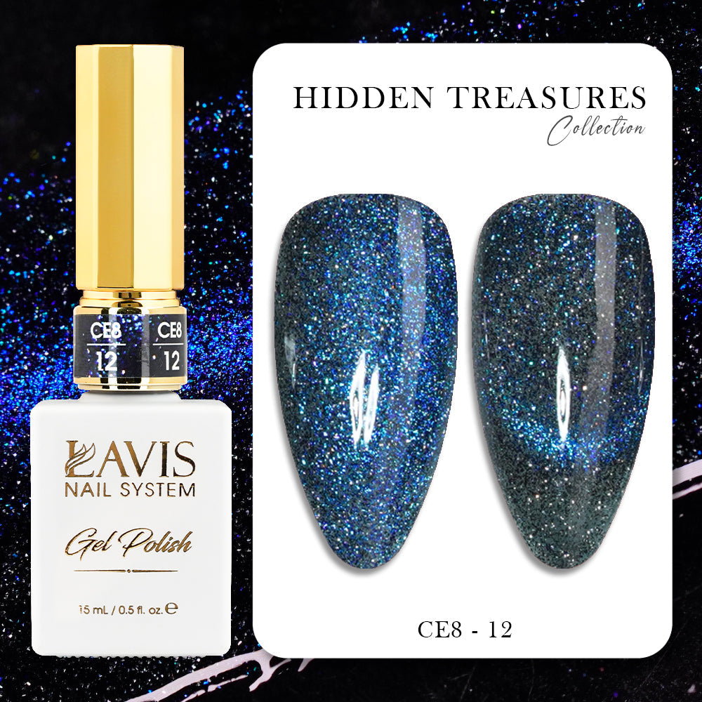 LAVIS Cat Eyes CE8 - 12 - Gel Polish 0.5 oz - Lavis Hidden Treasures Collection