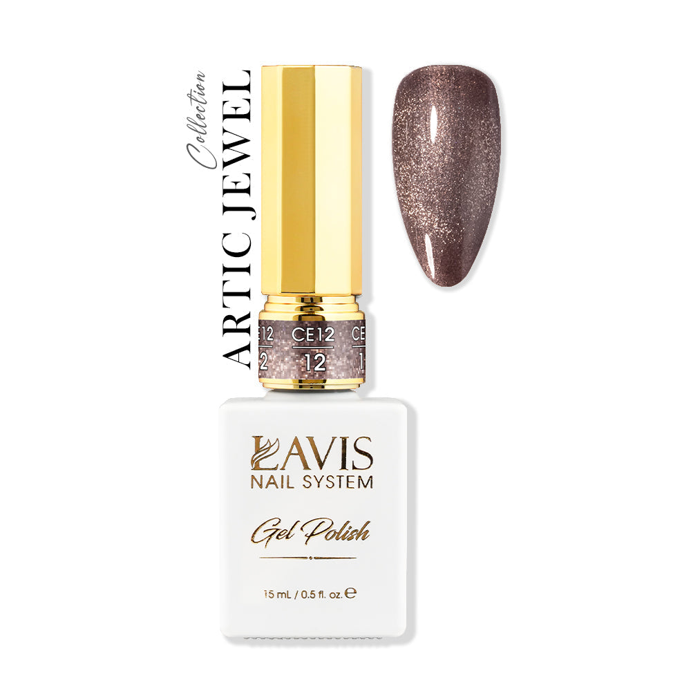 LAVIS Cat Eyes CE12 - 12 - Gel Polish 0.5 oz - Artic Jewel Collection