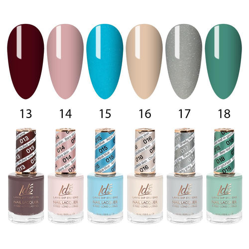 LDS Healthy Nail Lacquer  Set (6 colors) : 13 to 18