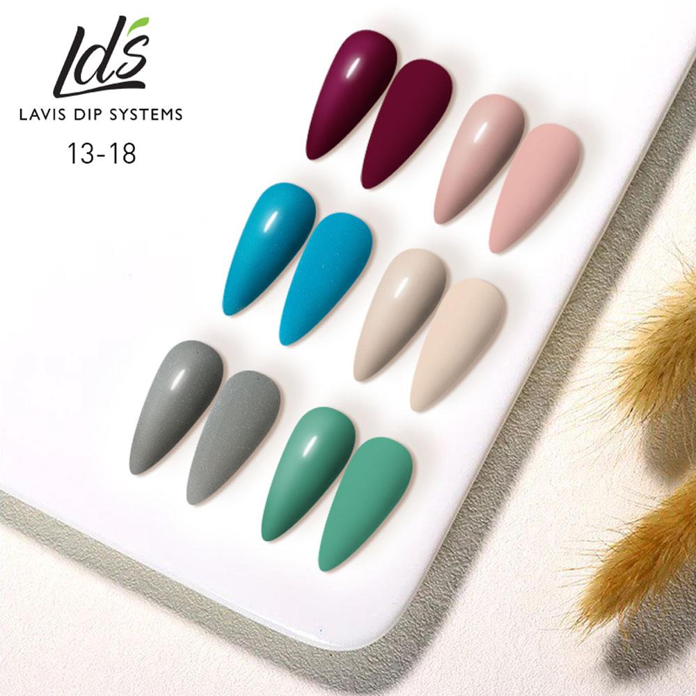 LDS Healthy Nail Lacquer  Set (6 colors): 013 to 018