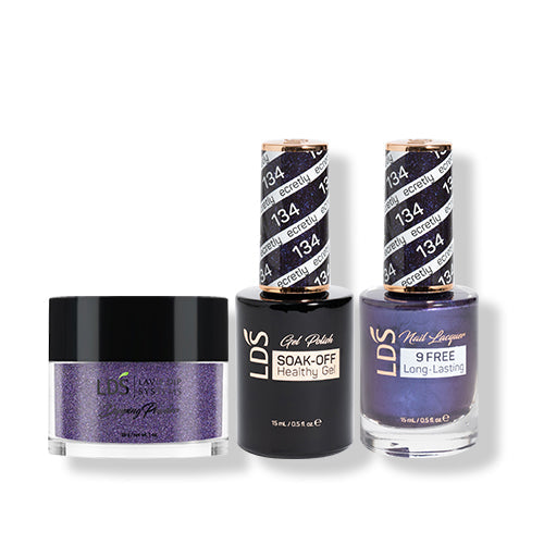 LDS 3 in 1 - 134 Secretly - Dip (1oz), Gel & Lacquer Matching